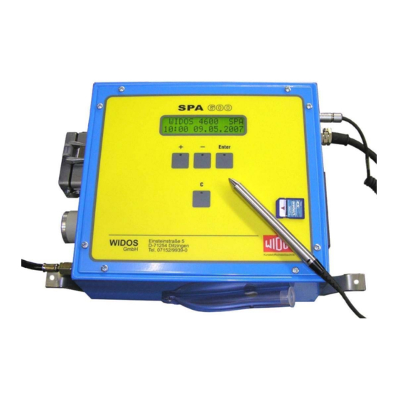 widos SPA 600 Working Instructions Translation