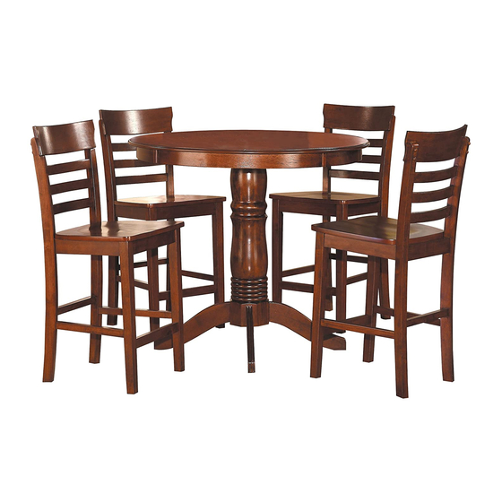Homelegance Counter Height Table 2457-36T Assembly Instructions Manual