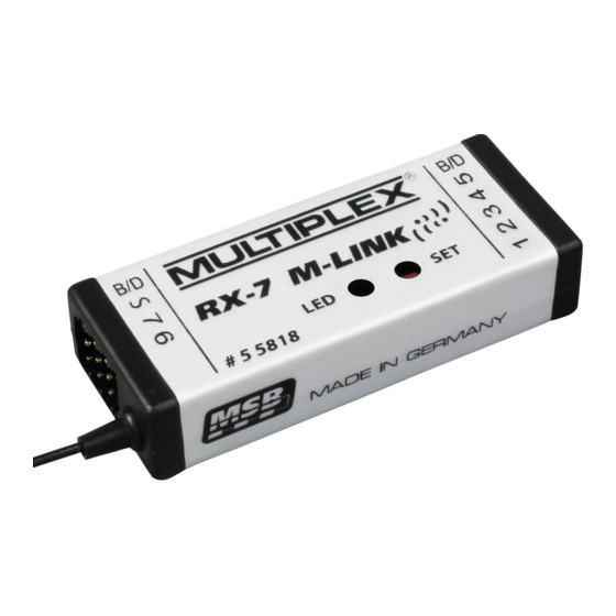 Multiplex RX-5 M-LINK Operating Instructions Manual