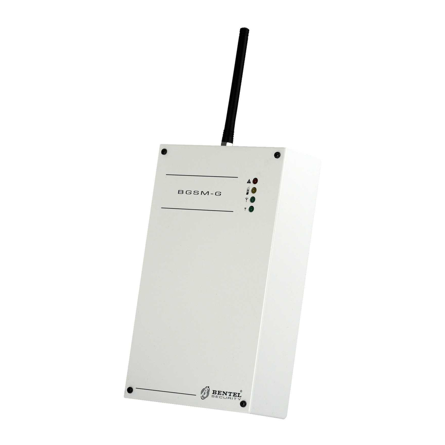 Bentel Security BGSM-G Manuals