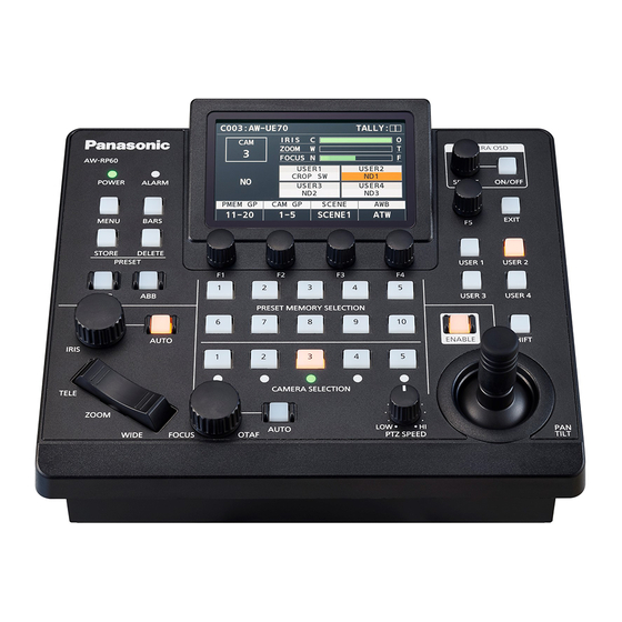 Panasonic AW-RP60G Operating Manual