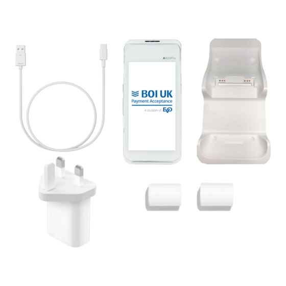 Evo BOI UK PAX A920 Pro Quick Start Manual