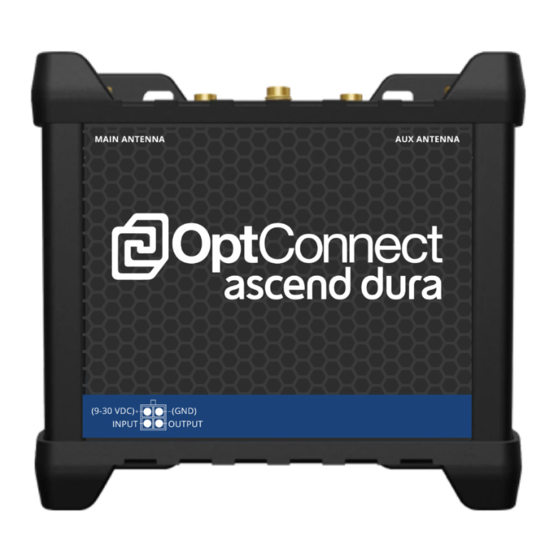OptConnect ascend dura Quick Start Manual
