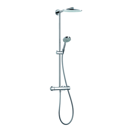 Hans Grohe Raindance Showerpipe Eco 27165000 Instructions For Use/Assembly Instructions