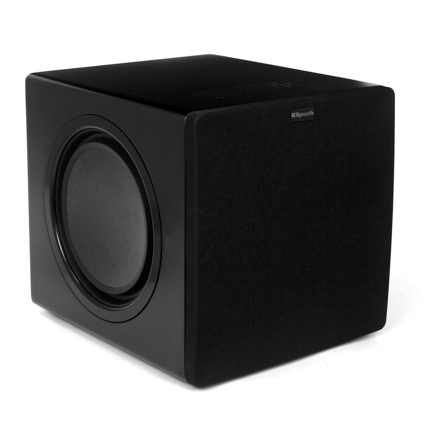 Klipsch SW-311 Owner's Manual