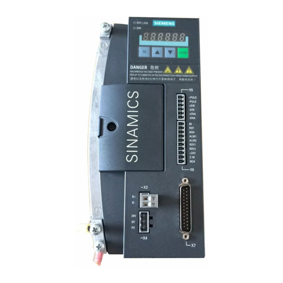 Siemens sinamics V60 CPM60.1 Manuals