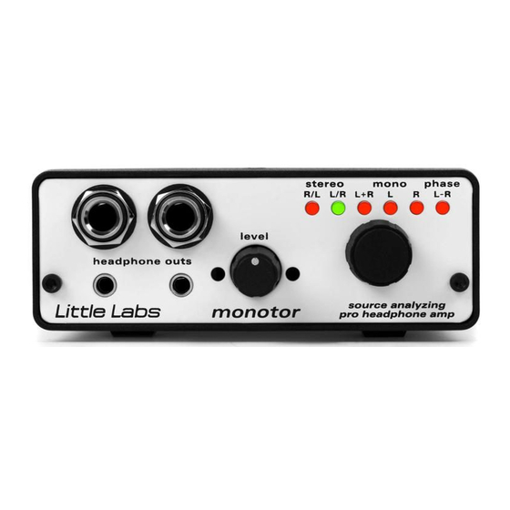 Little Labs MONOTOR Operator's Manual