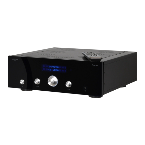 Advance acoustic Classic X-P1200 Quick Start Manual