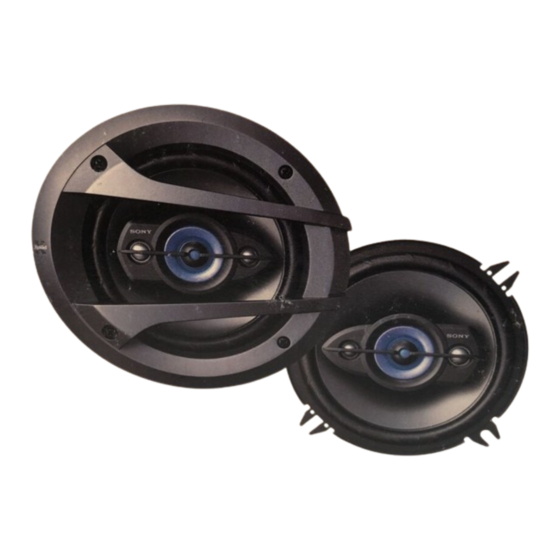 Sony XS-R1611 Primary Instructions