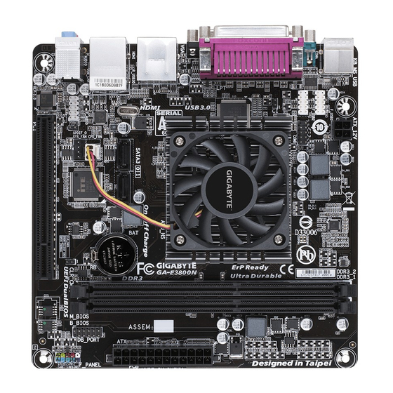 GIGA-BYTE TECHNOLOGY GA-E3800N User Manual