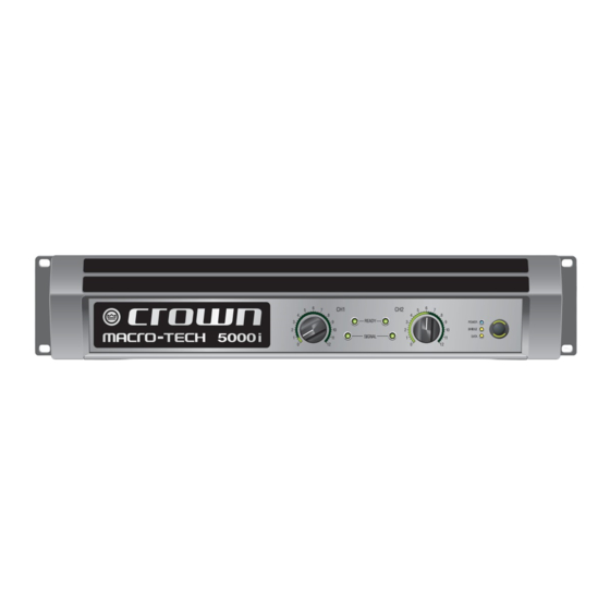 Harman Crown Macro-Tech i Series Operation Manual