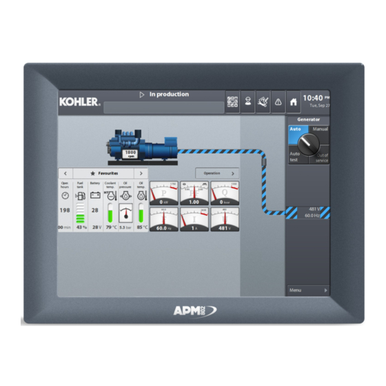 KOHLER APM802 CONTROLLER INSTALLATION INSTRUCTIONS