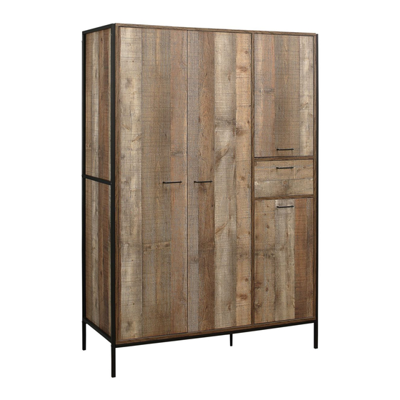 Birlea URBAN 4 DOOR WARDROBE ME53978895 Assembly Instructions Manual