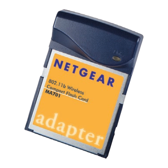 Netgear MA701 - 802.11b 11 Mbps Compact Flash Card Manuals