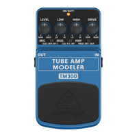 Behringer TUBE AMP MODELER TM300 User Manual