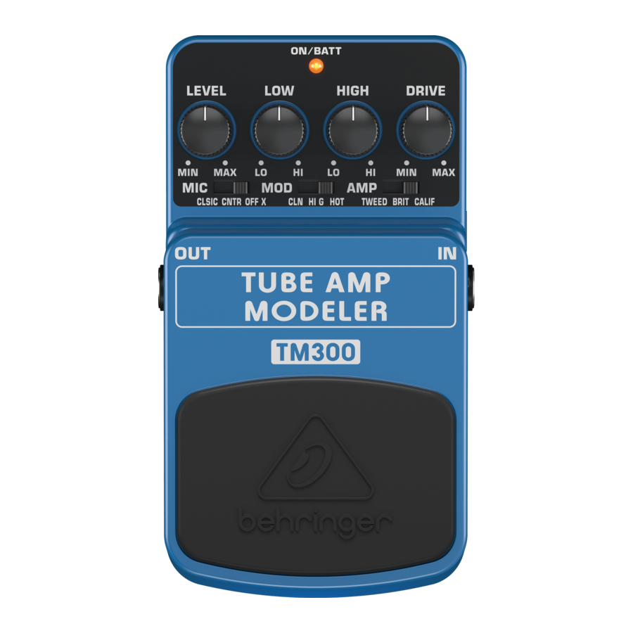Behringer TM300 Manual