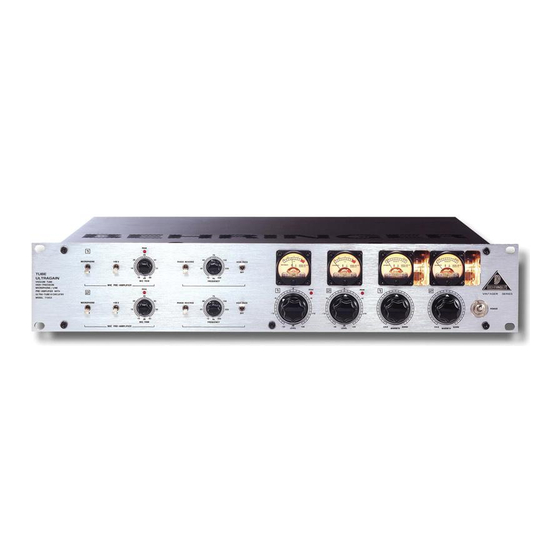 Behringer TUBE ULTRAGAIN T1953 User Manual