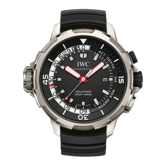 IWC Schaffhausen AQUATIMER DEEP THREE Operating Instructions Manual