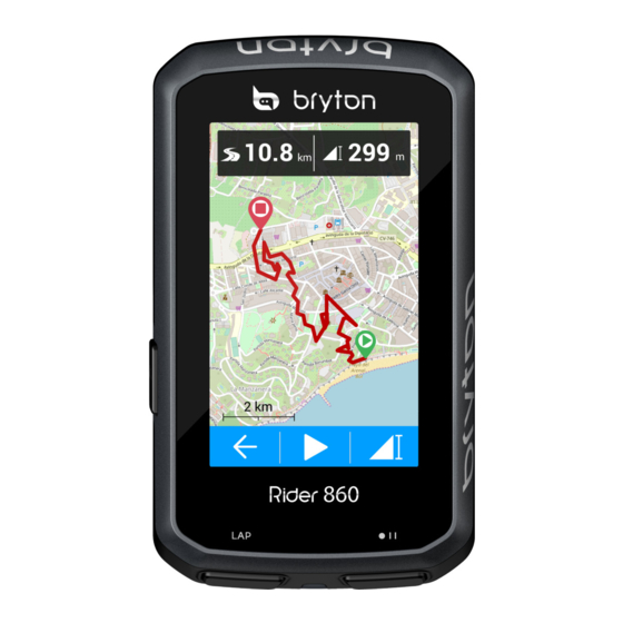 Bryton Rider 860 User Manual