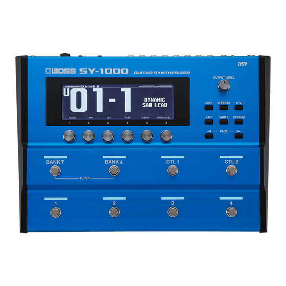 Boss SY-1000 Reference Manual