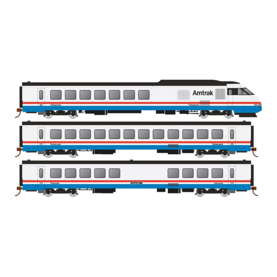Rapido Trains Amtrak RTL TURBOLINER Installation, Operating & Servicing Instructions