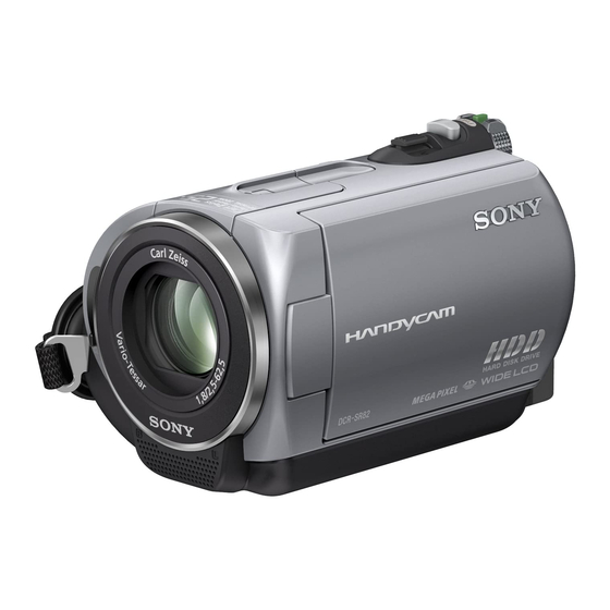 Sony DCR-SR82C - 100gb Handycam Hard Disc Drive Digital Video Camera Recorder Specifications