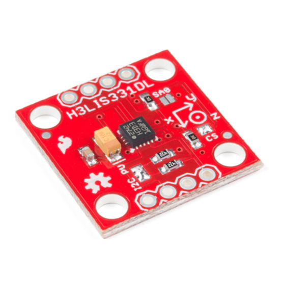 sparkfun H3LIS331DL Manuals