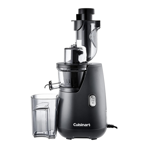 Cuisinart EasyClean Juice Fusion Instruction And Recipe Booklet