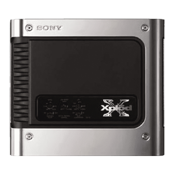 Sony XM-1S Operating Instructions