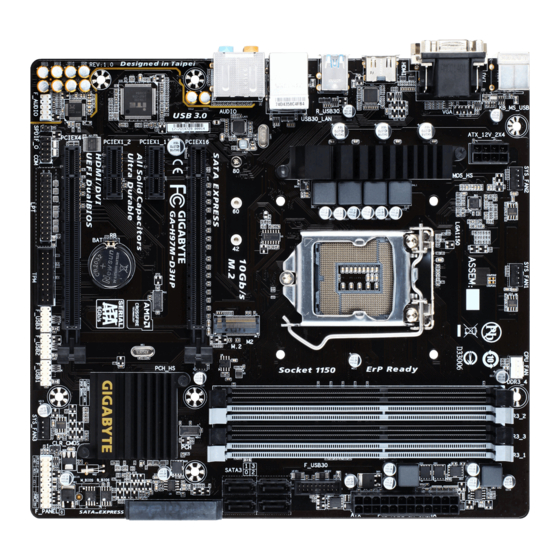Gigabyte GA-Z97M-D3HP User Manual