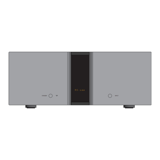 Vitus Audio RS-100 Owner's Manual