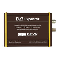 DEVA Broadcast DVB Explorer Maintenance And Operation Instruction Manual