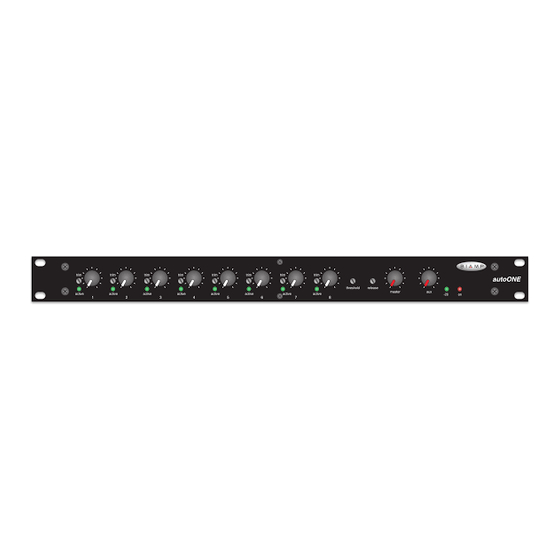 Biamp AUTOONE Operation Manual