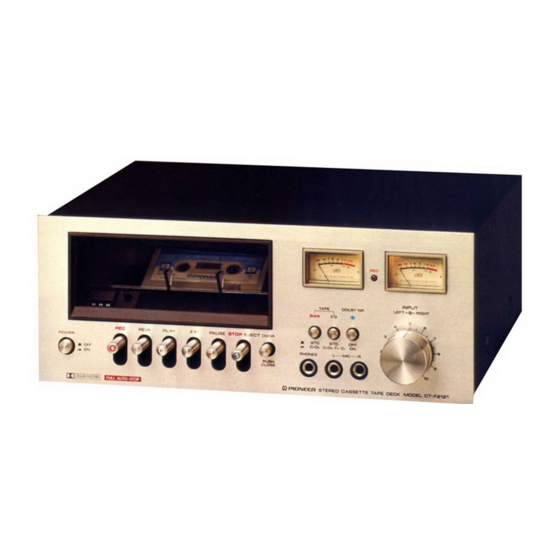Pioneer CT-F2121 Operating Instructions Manual