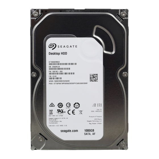 Seagate ST31000524AS Manuals