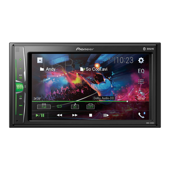 Pioneer DMH-220EX Touchscreen Receiver Manuals