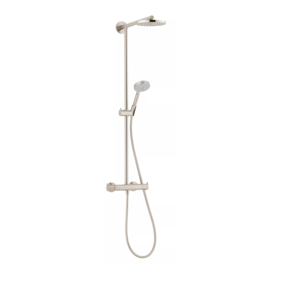 Hans Grohe Raindance Showerpipe 27165-1 Series Installation/User Instructions/Warranty