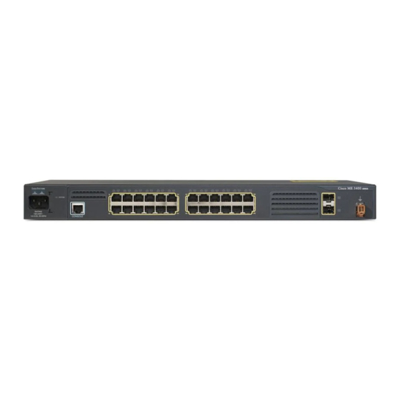 Cisco ME 3400 Hardware Installation Manual