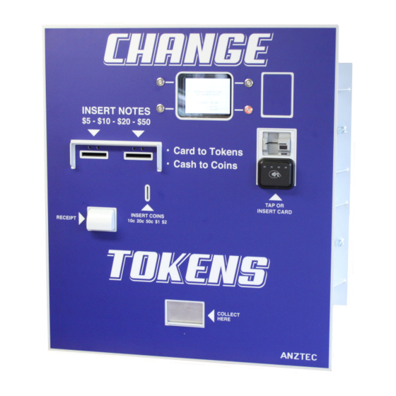 Anztec Change QC-7610P Card Token Machine Manuals