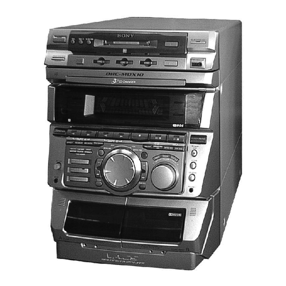 Sony HCD-MDX10 - Compact Disk Deck Receiver Component Service Manual