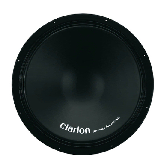 Clarion SRW8000 Installation Manual