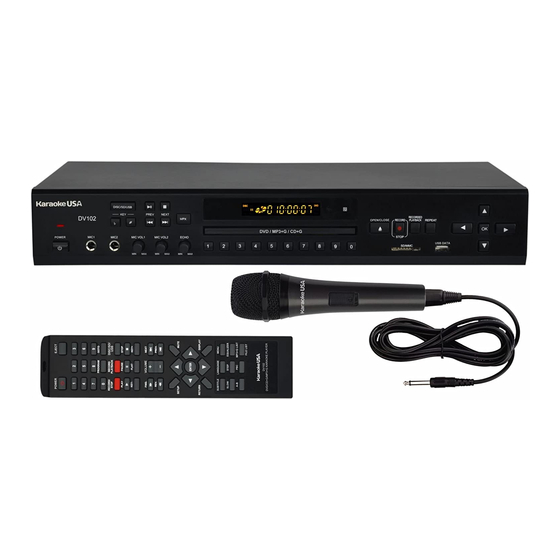 Karaoke USA DV102 User Manual