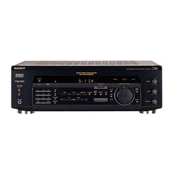Sony STR-DE335 - Fm Stereo/fm-am Receiver Manuals