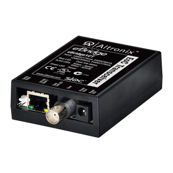 Altronix eBridge1CT Installation Manual