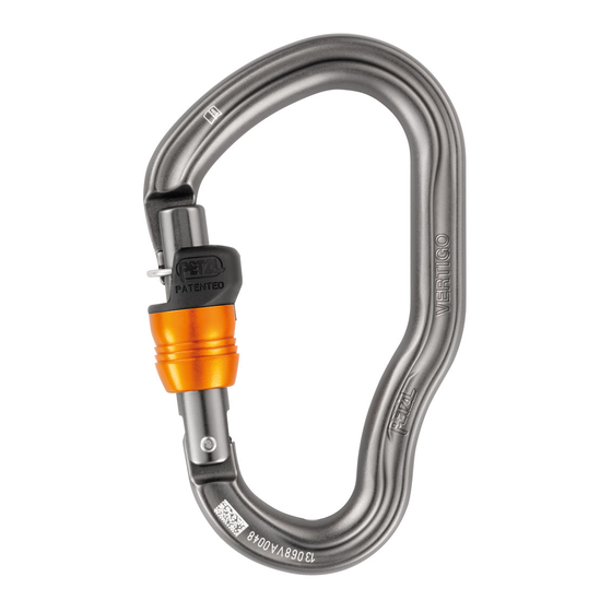 Petzl VERTIGO WIRE-LOCK Technical Notice