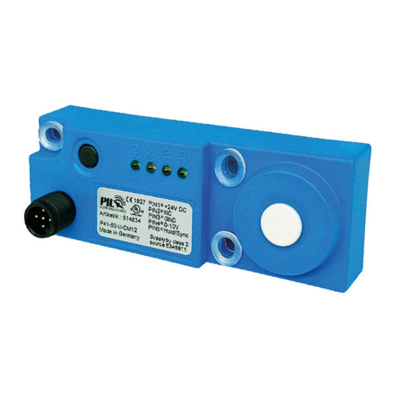 Pil Sensoren P41-50-U-CM12 Manual