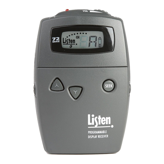 Listen Technologies LT-700-150 Quick Reference