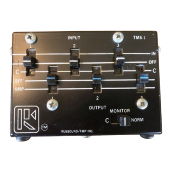 Russound TMS-1 Instructions Manual
