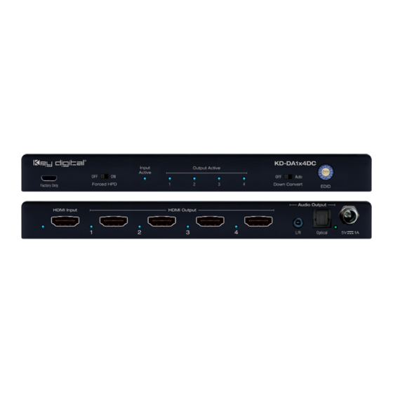Key Digital KD-DA1x4DC Operating Instructions Manual
