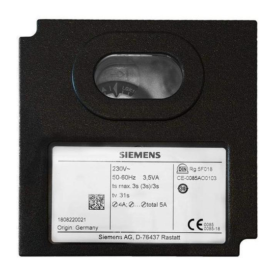 Siemens LFL Series Manuals